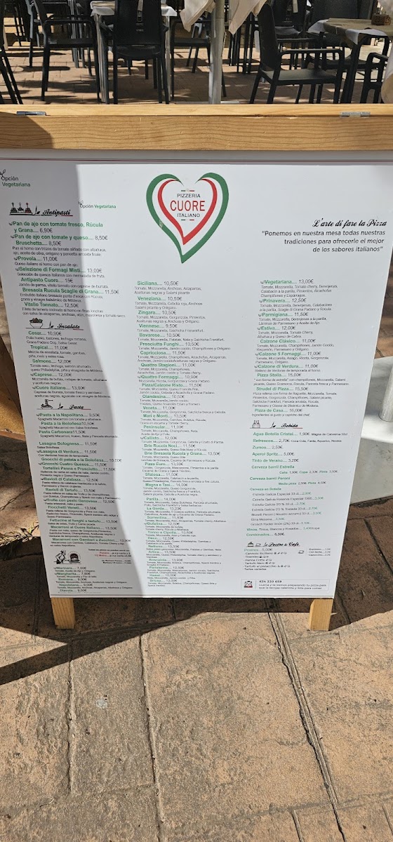 Menu Pizzeria Cuore Italiano-1