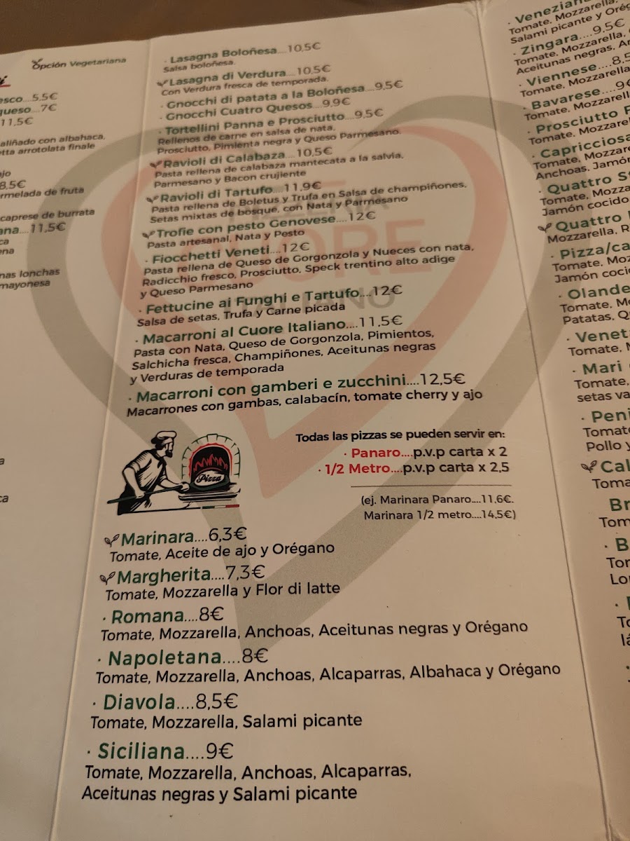 Menu Pizzeria Cuore Italiano-7